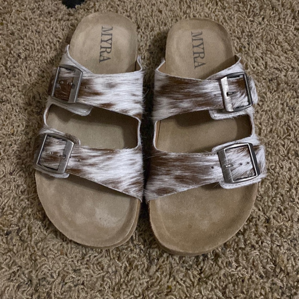 Cowhide slides